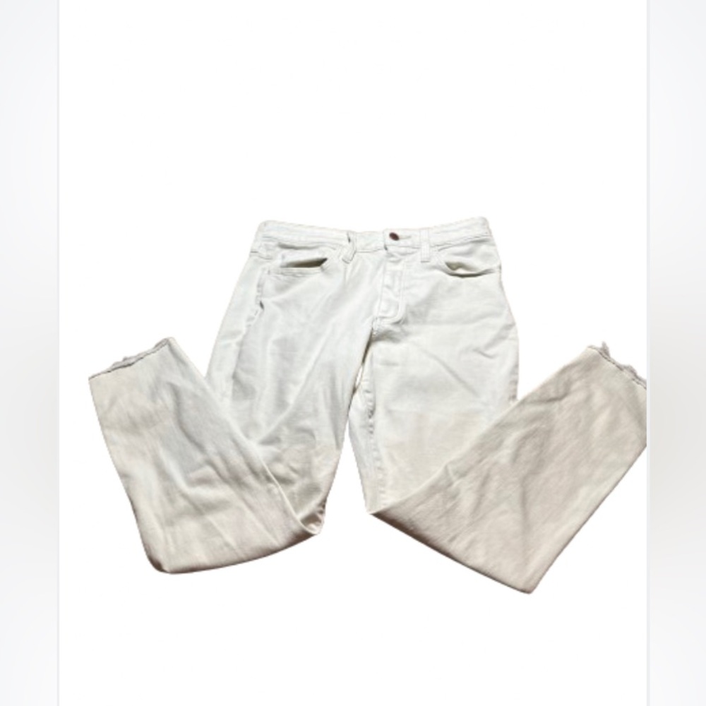 White straight leg jeans. Women